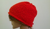 Дизайнерская красная вязанная шапка RED